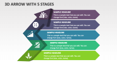 3D Arrow with 5 Stages - Slide 1