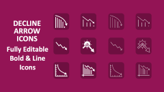 Decline Arrow Icons - Slide 1