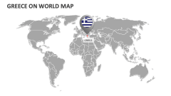 Greece On World Map - Slide 1