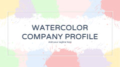 Watercolor Company Profile - Slide 1