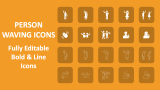 Person Waving Icons - Slide 1