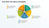 Five Part 3D Circle Diagram - Slide 1