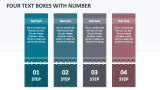 Four Text Boxes with Number - Slide 1