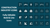 Construction Industry Icons - Slide 1