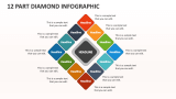 12 Part Diamond Infographic - Slide 1