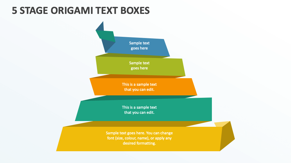5 Stage Origami Text Boxes - Slide 1