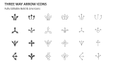Three Way Arrow Icons - Slide 2