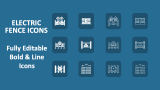 Electric Fence Icons - Slide 1