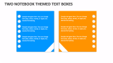 Two Notebook Themed Text Boxes - Slide 1