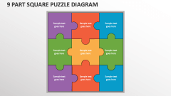 9 Part Square Puzzle Diagram - Slide 1