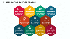 11 Hexagons Infographics - Slide 1