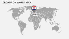 Croatia On World Map - Slide 1