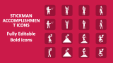 Stickman Accomplishment Icons - Slide 1