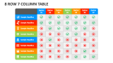 8 Row 7 Column Table - Slide 1