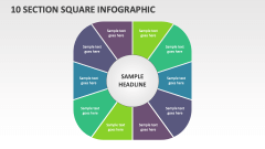 10 Section Square Infographic - Slide 1