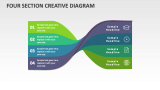 Four Section Creative Diagram - Slide 1
