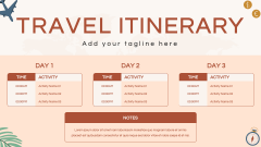 Travel Itinerary - Slide 1