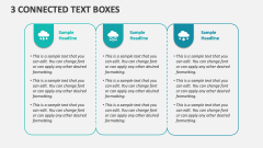 3 Connected Text Boxes - Slide 1
