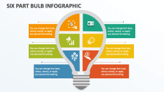 Six Part Bulb Infographic - Slide 1