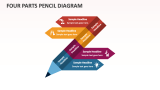 Four Parts Pencil Diagram - Slide 1