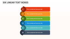 Six Linear Text Boxes - Slide 1
