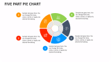 Five Part Pie Chart - Slide 1