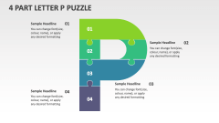 4 Part Letter P Puzzle - Slide 1