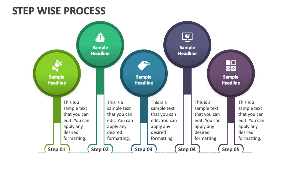 Step Wise Process PowerPoint and Google Slides Template - PPT Slides