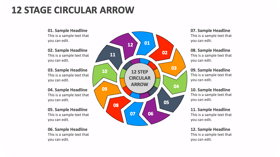 12 Stage Circular Arrow - Slide 1