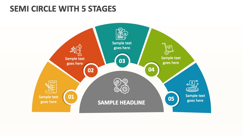 Semi Circle with 5 Stages - Slide 1