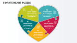 5 Parts Heart Puzzle - Slide 1