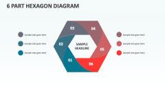 6 Part Hexagon Diagram - Slide 1