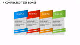 4 Connected Text Boxes - Slide 1