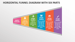 Horizontal Funnel Diagram with Six Parts - Slide 1