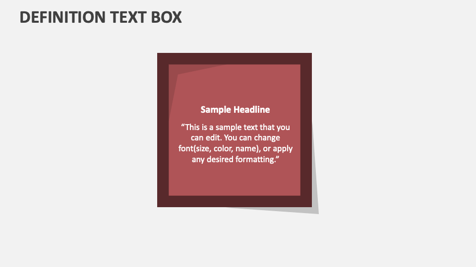 Definition Text Box PowerPoint and Google Slides Template PPT Slides