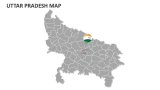 Uttar Pradesh Map for Google Slides and PowerPoint - PPT Slides