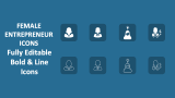 Female Entrepreneur Icons - Slide 1