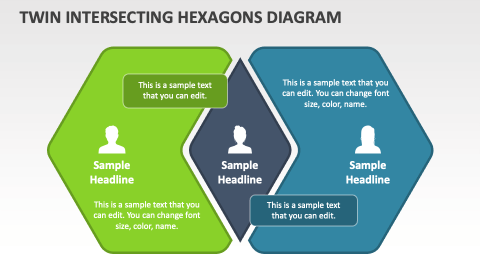 Twin Intersecting Hexagons Diagram - Slide 1