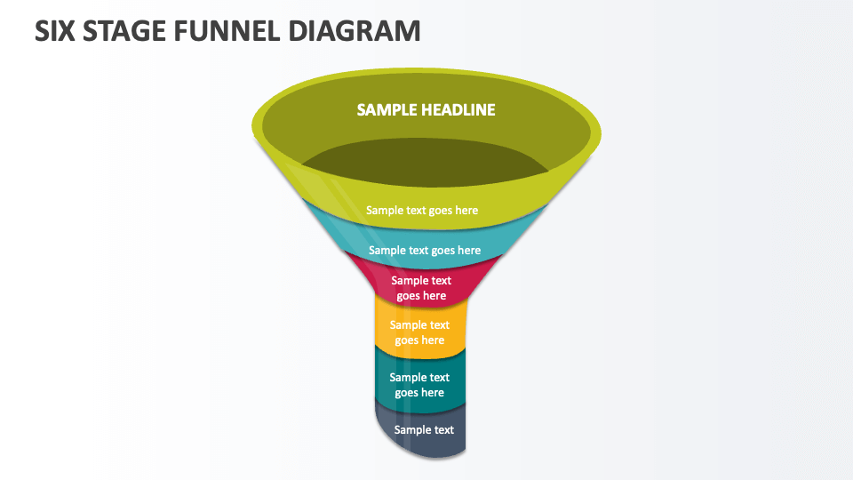 Six Stage Funnel Diagram - Slide 1