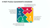 4 Part Puzzle Quadrants Diagram - Slide 1