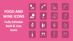 Food and Wine Icons - Slide 1