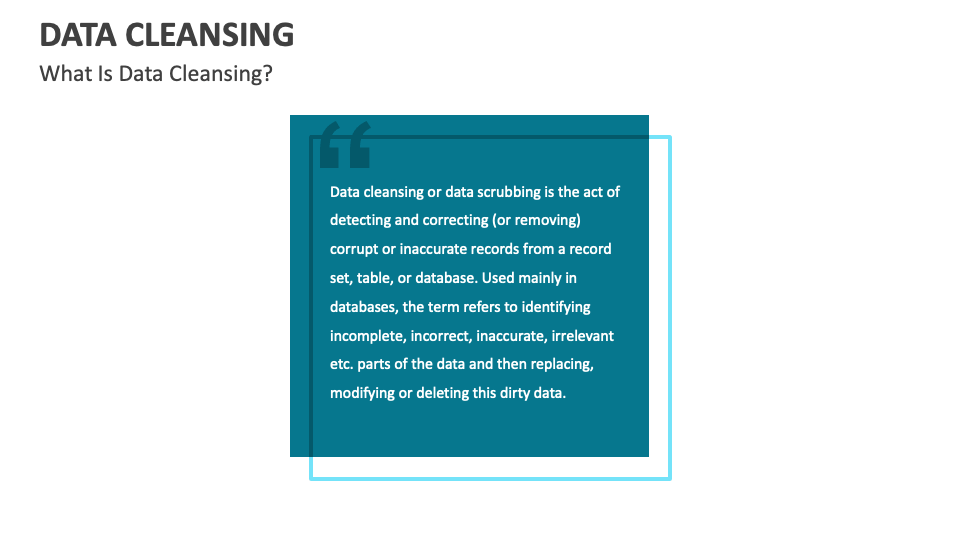 Data Cleansing Template for PowerPoint and Google Slides - PPT Slides