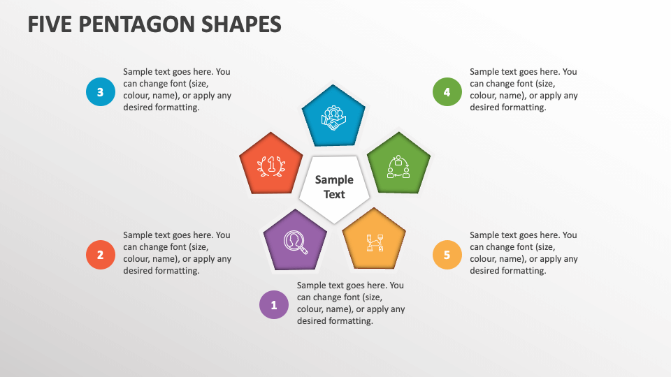 Five Pentagon Shapes - Slide 1