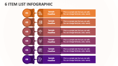 6 Item LIst Infographic - Slide 1