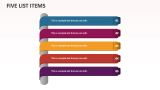 Five List Items - Slide 1