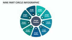 Nine Part Circle Infographic - Slide 1
