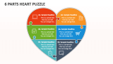 6 Parts Heart Puzzle - Slide 1