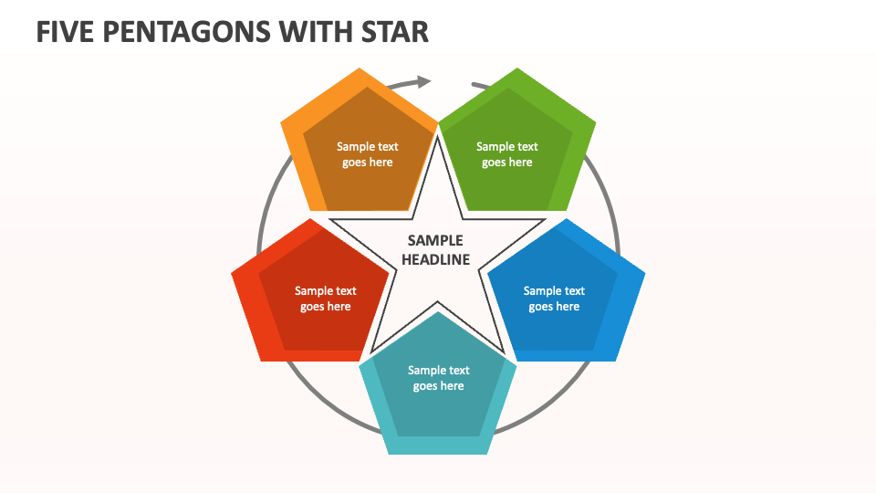 Five Pentagons with Star - Slide 1