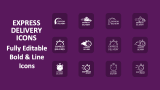 Express Delivery Icons - Slide 1