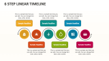 6 Step Linear Timeline - Slide 1